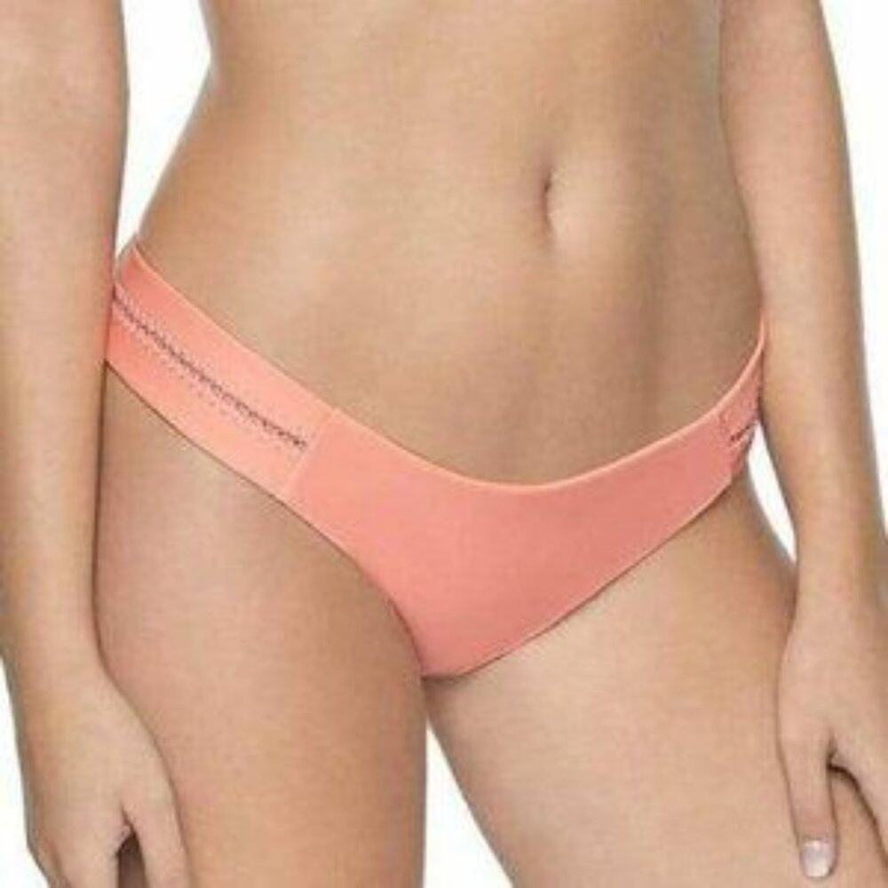 NWT Pilyq Guava Stitched Tab Teeny Bikini Sz M